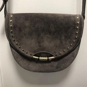 Authentic Jimmy Choo Suede Gray Shoulder Bag Perfect Condition
